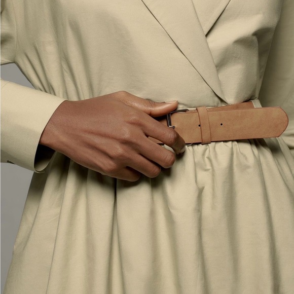 Maeve Anthropologie Long Sleeve Belted Bubble Dress XL Sage Green - Picture 3 of 4